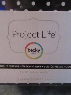 NIP Becky Higgins Project Life 13x15 in. Scrapbook Midnight Collection w. dots